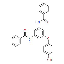 ChemSpider 2D Image | N,N'-[5-(4-Hydroxyphenoxy)-1,3-phenylene]dibenzamide | C26H20N2O4