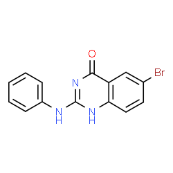 ChemSpider 2D Image | 2-Anilino-6-bromo-4(1H)-quinazolinone | C14H10BrN3O
