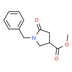 ChemSpider 2D Image | Methyl 1-benzyl-5-oxo-3-pyrrolidinecarboxylate | C13H15NO3