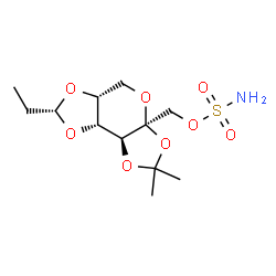ChemSpider 2D Image | [(3aS,5aR,7R,8aR,8bS)-7-Ethyl-2,2-dimethyltetrahydro-3aH-bis[1,3]dioxolo[4,5-b:4',5'-d]pyran-3a-yl]methyl sulfamate | C12H21NO8S