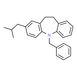 ChemSpider 2D Image | 5-Benzyl-2-isobutyl-10,11-dihydro-5H-dibenzo[b,f]azepine | C25H27N