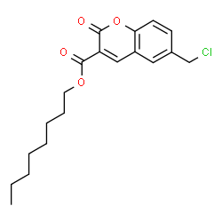 ChemSpider 2D Image | Octyl 6-(chloromethyl)-2-oxo-2H-chromene-3-carboxylate | C19H23ClO4