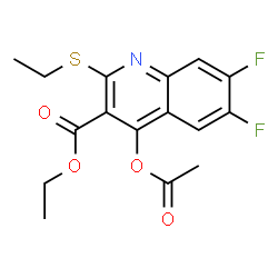 ChemSpider 2D Image | ethyl 4-acetoxy-2-(ethylthio)-6,7-difluoroquinoline-3-carboxylate | C16H15F2NO4S