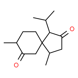ChemSpider 2D Image | 1-Isopropyl-4,8-dimethylspiro[4.5]decane-2,7-dione | C15H24O2