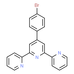 ChemSpider 2D Image | 4'-(4-Bromphenyl)-2,2':6',2''-terpyridin | C21H14BrN3