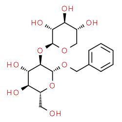 ChemSpider 2D Image | Benzyl 2-O-beta-D-xylopyranosyl-beta-D-glucopyranoside | C18H26O10