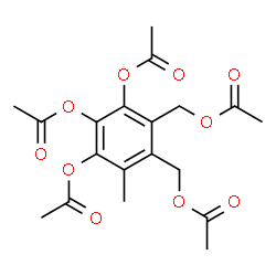 ChemSpider 2D Image | 4,5-Bis(acetoxymethyl)-6-methylbenzene-1,2,3-triyl triacetate | C19H22O10