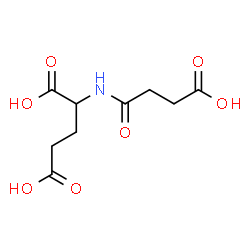 ChemSpider 2D Image | N-(3-Carboxypropanoyl)glutamic acid | C9H13NO7