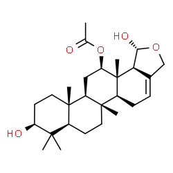 ChemSpider 2D Image | (1R,5aS,5bR,7aR,9S,11aR,11bR,13R,13aS,13bS)-1,9-Dihydroxy-5b,8,8,11a,13a-pentamethyl-1,3,5,5a,5b,6,7,7a,8,9,10,11,11a,11b,12,13,13a,13b-octadecahydrochryseno[1,2-c]furan-13-yl acetate | C27H42O5