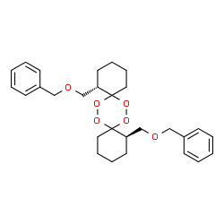 ChemSpider 2D Image | (1R,10S)-1,10-Bis[(benzyloxy)methyl]-7,8,15,16-tetraoxadispiro[5.2.5.2]hexadecane | C28H36O6