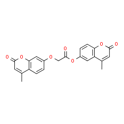 ChemSpider 2D Image | 4-Methyl-2-oxo-2H-chromen-6-yl [(4-methyl-2-oxo-2H-chromen-7-yl)oxy]acetate | C22H16O7