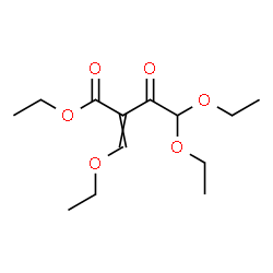 ChemSpider 2D Image | Ethyl 4,4-diethoxy-2-(ethoxymethylene)-3-oxobutanoate | C13H22O6