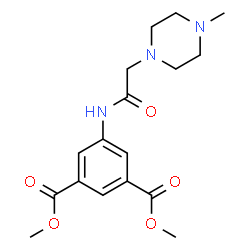 ChemSpider 2D Image | Dimethyl 5-{[(4-methyl-1-piperazinyl)acetyl]amino}isophthalate | C17H23N3O5