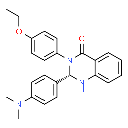 ChemSpider 2D Image | (2S)-2-[4-(Dimethylamino)phenyl]-3-(4-ethoxyphenyl)-2,3-dihydro-4(1H)-quinazolinone | C24H25N3O2