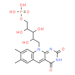 ChemSpider 2D Image | 1-Deoxy-1-(7,8-dimethyl-2,4-dioxo-3,4-dihydropyrimido[4,5-b]quinolin-10(2H)-yl)-5-O-phosphonopentitol | C18H22N3O9P