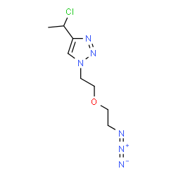 ChemSpider 2D Image | 1-[2-(2-Azidoethoxy)ethyl]-4-(1-chloroethyl)-1H-1,2,3-triazole | C8H13ClN6O
