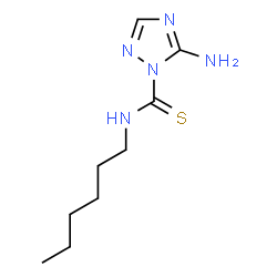 ChemSpider 2D Image | 5-Amino-N-hexyl-1H-1,2,4-triazole-1-carbothioamide | C9H17N5S