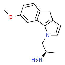 ChemSpider 2D Image | (2R)-1-(7-Methoxyindeno[1,2-b]pyrrol-1(4H)-yl)-2-propanamine | C15H18N2O