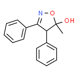 ChemSpider 2D Image | 5-Methyl-3,4-diphenyl-4,5-dihydroisoxazol-5-ol | C16H15NO2