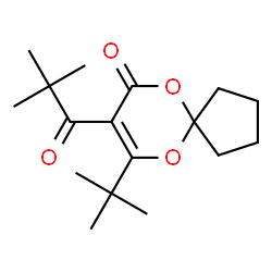 ChemSpider 2D Image | 8-(2,2-Dimethylpropanoyl)-9-(2-methyl-2-propanyl)-6,10-dioxaspiro[4.5]dec-8-en-7-one | C17H26O4