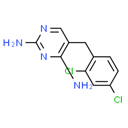 ChemSpider 2D Image | 2,4-Diamino-5-(2,4-dichlorobenzyl)pyrimidine | C11H10Cl2N4