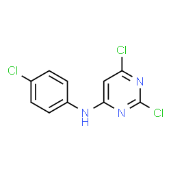 ChemSpider 2D Image | 2,6-Dichloro-N-(4-chlorophenyl)-4-pyrimidinamine | C10H6Cl3N3