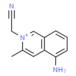 ChemSpider 2D Image | 5-Amino-2-(cyanomethyl)-3-methylisoquinolinium | C12H12N3