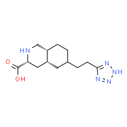 ChemSpider 2D Image | (3R,4aR,8aR)-6-[2-(2H-Tetrazol-5-yl)ethyl]decahydro-3-isoquinolinecarboxylic acid | C13H21N5O2