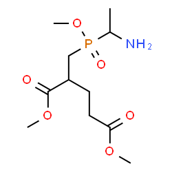 ChemSpider 2D Image | Dimethyl 2-{[(1-aminoethyl)(methoxy)phosphoryl]methyl}pentanedioate | C11H22NO6P