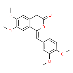 ChemSpider 2D Image | (1Z)-1-(3,4-Dimethoxybenzylidene)-6,7-dimethoxy-1,4-dihydro-3H-isochromen-3-one | C20H20O6