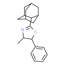 ChemSpider 2D Image | 2-(Adamantan-2-yl)-4-methyl-5-phenyl-4,5-dihydro-1,3-thiazole | C20H25NS