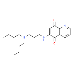 ChemSpider 2D Image | 6-((3-(Dibutylamino)Propyl)Amino)-5,8-Quinolinedione | C20H29N3O2