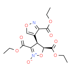 ChemSpider 2D Image | Diethyl (4R,5S)-4-[3-(ethoxycarbonyl)-1,2-oxazol-4-yl]-4,5-dihydro-1,2-oxazole-3,5-dicarboxylate 2-oxide | C15H18N2O9