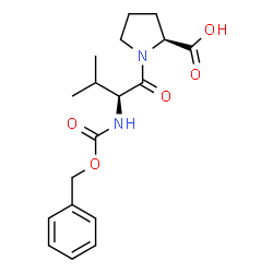ChemSpider 2D Image | N-[(Benzyloxy)carbonyl]-L-valyl-L-proline | C18H24N2O5