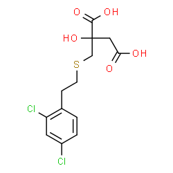 ChemSpider 2D Image | 2-({[2-(2,4-Dichlorophenyl)ethyl]sulfanyl}methyl)-2-hydroxysuccinic acid | C13H14Cl2O5S