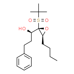 ChemSpider 2D Image | (1S)-1,2-Anhydro-1-butyl-4,5-dideoxy-2-[(2-methyl-2-propanyl)sulfonyl]-5-phenyl-D-erythro-pentitol | C19H30O4S