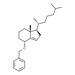 ChemSpider 2D Image | (1R,4R,7aR)-4-(Benzyloxy)-7a-methyl-1-[(2R)-6-methyl-2-heptanyl]-2,4,5,6,7,7a-hexahydro-1H-indene | C25H38O
