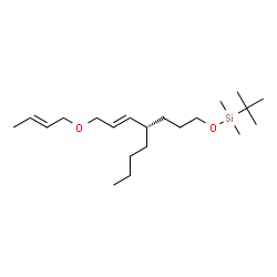 ChemSpider 2D Image | {[(4S)-4-{(1E)-3-[(2E)-2-Buten-1-yloxy]-1-propen-1-yl}octyl]oxy}(dimethyl)(2-methyl-2-propanyl)silane | C21H42O2Si