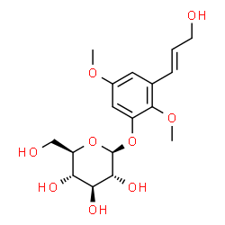 ChemSpider 2D Image | 3-[(1E)-3-Hydroxy-1-propen-1-yl]-2,5-dimethoxyphenyl beta-D-glucopyranoside | C17H24O9