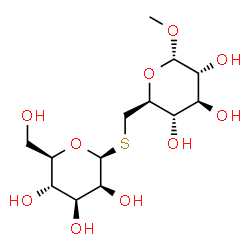ChemSpider 2D Image | Methyl 6-S-beta-D-mannopyranosyl-6-thio-alpha-D-glucopyranoside | C13H24O10S