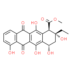 ChemSpider 2D Image | Epsilon-rhodomycinone | C22H20O9