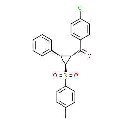 ChemSpider 2D Image | (4-Chlorophenyl){(1R,2S,3S)-2-[(4-methylphenyl)sulfonyl]-3-phenylcyclopropyl}methanone | C23H19ClO3S