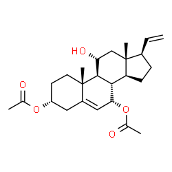 ChemSpider 2D Image | (3alpha,7alpha,11alpha)-11-Hydroxypregna-5,20-diene-3,7-diyl diacetate | C25H36O5