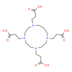 ChemSpider 2D Image | 3,3',3'',3'''-(1,4,7,10-Tetraazacyclotridecane-1,4,7,10-tetrayl)tetrapropanoic acid | C21H38N4O8