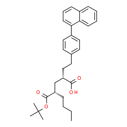ChemSpider 2D Image | (2R,4S)-4-{[(2-Methyl-2-propanyl)oxy]carbonyl}-2-{2-[4-(1-naphthyl)phenyl]ethyl}octanoic acid | C31H38O4
