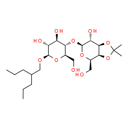 ChemSpider 2D Image | 2-Propylpentyl 4-O-(3,4-O-isopropylidene-beta-D-galactopyranosyl)-beta-D-glucopyranoside | C23H42O11
