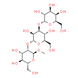 ChemSpider 2D Image | Methyl alpha-D-galactopyranosyl-(1->3)-alpha-D-mannopyranosyl-(1->2)-alpha-D-mannopyranoside | C19H34O16