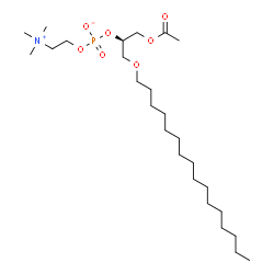 ChemSpider 2D Image | (2R)-1-Acetoxy-3-(hexadecyloxy)-2-propanyl 2-(trimethylammonio)ethyl phosphate | C26H54NO7P