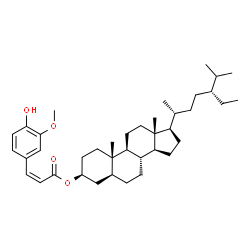 ChemSpider 2D Image | (3beta,5alpha)-Stigmastan-3-yl (2Z)-3-(4-hydroxy-3-methoxyphenyl)acrylate | C39H60O4