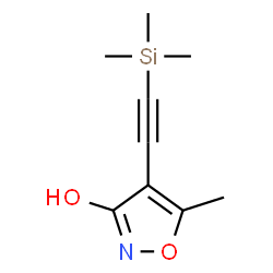 ChemSpider 2D Image | 5-Methyl-4-[(trimethylsilyl)ethynyl]-1,2-oxazol-3-ol | C9H13NO2Si